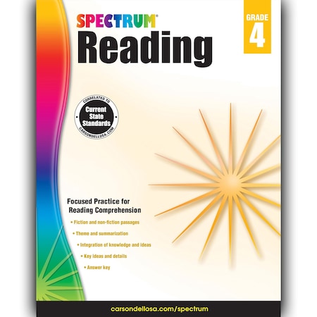 Spectrum Reading Workbook, Grade 4, Paperback 704582